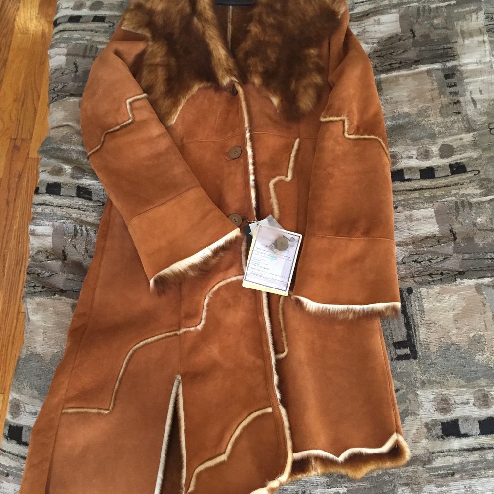 Brown Shearling Winter Coat